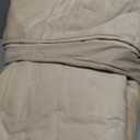 Pre-Washed 100% Cotton Muslin Gauze Comforter Set, 3 Piece King/Cal King Quilt Set, Duvet Insert with Corner Loops, 1" Line Quilted, Ivory