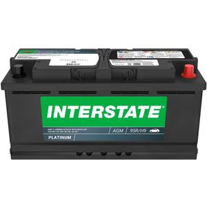 Interstate Batteries Automotive Battery 12V 100Ah (Group Size H9, 95R) 950CCA SLI AGM Automobile Replacement Battery for Cars, SUVs, Sedans, Trucks (MTX-95R/H9)
