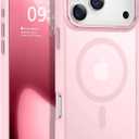Newfuture Magnetic for iPhone 17 Pro Max Case [Compatible with Magsafe] [Military Grade Drop Protection] Translucent Matte Anti-Scratch Shockproof Protective Phone Cover 6.9 Inch, Pink Sand