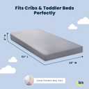 Serta Perfect Start Breathable Limited Two -Stage Crib Mattress and Toddler Mattress - Breathable Cover and Fiber Core, Machine Washable Cover, Waterproof, Made in USA
