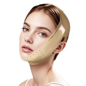 Reusable V Line Silicone Face Strap, Soft Silicone Chin Strap for Women 23-27 Inches (Nude)