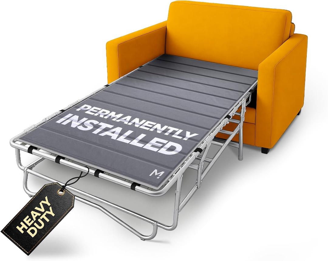 Meliusly Sleeper Sofa Support Board Twin Size (35x64) Permanently Installed Wood Sofa Bed Board for Pull Out Couch, Folds with Frame, Under Mattress Bar Shield, Sofa Bed Support, Folding Bed Board