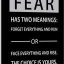Inspirational Wall Art Fear Has Two Meanings Motivational Canvas Painting Entrepreneur Quotes Poster Prints Wall Pictures for Living Room Home Decor Office Framed Ready to Hang [12''W x 18''H]