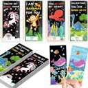 SpringFlower Valentines Day Gifts for Kids, 24 Pack Scratch Art Books Valentines Day Gifts for Kid Classroom School Exchange, Valentines Scratch Art Crafts Kits Bulk Party Favors Prizes for Boys Girls