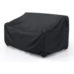 Heavy Duty Patio Sofa Cover Waterproof, Mrrihand 3-Seater Outdoor Sofa Loveseat Cover, Outdoor Patio Furniture Cover with Air Vent and Handles, 87" L37" D35" H, Black