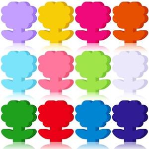 Kisston 360 Pcs Flower Cutouts Paper 3.9 Inch Assorted Color Die Cuts for DIY Craft Projects School Classroom Bulletin Board Decor