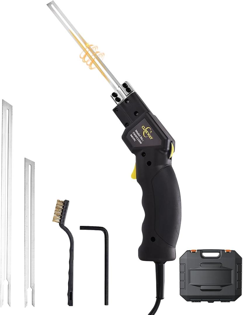 180W Electric Hot Knife Foam Cutter Tool - Adjustable Temperature 300F-1000F with 2 Blades(6" and 8") for EPS/XPS/EVA/Styrofoam Cutting, Air Cooling & 10ft Cable for Smooth DIY & Professional Use