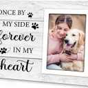 Pet Memorial Gifts for Dogs - Dog Memorial Gifts Picture Frame - Lost of Pet Sympathy Present, Pet Loss Remembrance Gift, Cat Passing Away Memorial Frame with Paw Print 4x6 Photo