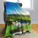 SXCHEN Blankets Sofa Bed Throw Lightweight Cozy Plush Golf Course Beautiful Sky Hole Bunker 60"x80"