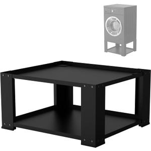 SKM Laundry Pedestal for Washer and Dryer 18" Height - Fit 27 and 28 Inch Washer and Dryer Stand Riser Heavy Duty Steel 700lbs Capacity Universal Washing Machine Pedestals Black