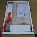 BOLUO Wood Wide Night Stand Set 2, Large Nightstand with 2 Drawers Boho Nightstands Wooden Rattan Bedside Table for Bedroom