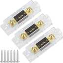3 Pack 80 AMP ANL Fuse Holder Kit + 80A Fuses 0/2/4/8 Gauge AWG Fuse Block for Car Audio Truck DIY