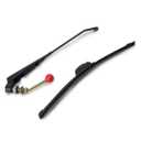 Universal UTV & Golf Cart Wiper Blade with Manual Wiper Arm Kit | Heavy-Duty All-Weather Sintered Metal Design for Polaris/Club Car/Yamaha | Easy Tool-Free Installation