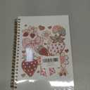 Cute Strawberry and Bows Notebook – Kawaii Fruit and Ribbon Design, Aesthetic Pink Red Journal for Girls and Teens, 5.5x8.3 Inch 307