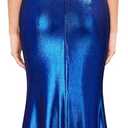 Miusol Women's Elegant Sequin Lace Spaghetti Straps Formal Satin Maxi Dress (M)