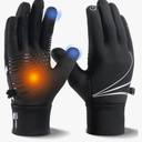 Winter Gloves Men Women, Warm Thermal Windproof Touchscreen Non-Slip,for Cycling Driving Running Hiking (L)