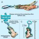 Anime Saya Inspired Fan-Made Artwork Acrylic Keychain Blue Chain & Ring