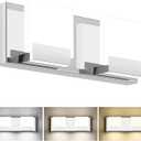 SOLFART 3 Color Temperature Dimmable 2 Lights LED Light Fixture Bathroom Vanity Light Fixtures 3000K/ 4500K/ 6000K 3C