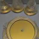 yarlung 3 Pack Gold Cake Stands, 8/10/12 Inch Metal Cupcake Display Stand Pillar Style Dessert Stand for Wedding, Party, Birthday, Celebration, 3 Sizes