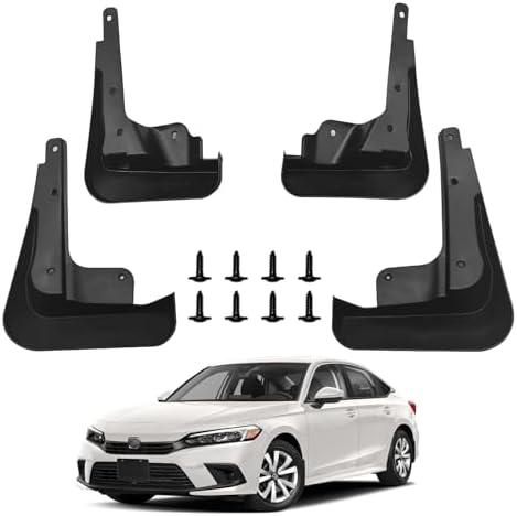Norand Mud Flaps for Honda Civic Sedan 2022-2024 Mud Guards Splash Guards Tire Protector Mudguard Accessories Front & Rear 4pcs Set