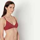 Womens Light-Support Classic Bikini Swimsuit Top (XX-Large, Brick Red)