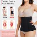 AOSBOEI Waist Trainer Shapewear Tummy Control Waist Cincher Girdle Body Shaper Postpartum Recovery Belt Belly Band Wrap (Black, XL)