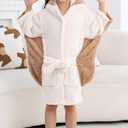 DELEY Girl's Robe Baby Boys Hoodie Robes Toddler Bathrobes for Kids Pajamas Sleepwear (11-12 Years)