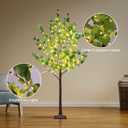 Lightshare 5FT Lighted Eucalyptus Tree 162L Warm White LED Artificial Greenery with Lights for Wedding Holiday Home Party Decoration Indoor Outdoor