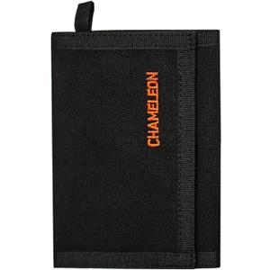 Chameleon Trifold Mens Nylon Wallet-Military Tactical Men Wallets- ID Card Holder - Canvas Thin Front Pocket Travel Wallet-Coin Zipper Pocket (Black)