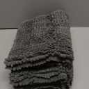 Yimobra Bathroom Rug Set 2 Piece, Soft Absorbent Chenille Bath Mat Set, Non Slip Machine Washable Quick Dry, Plush Shower Rugs for Bathroom Floor Sink Tub and Shower Outside, 32"x20"+24"x17", Gray (Grey)