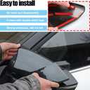 Side Mirror Covers for Chevy Malibu 2016 2017 2018 2019 2020 Accessories Ox Horn Side Mirror Cover Side Door Rearview Mirror Cover Exterior Decoration(With Turn Signal,Glossy Black)