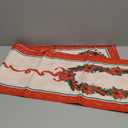 YiHomer Poinsettia Ribbon Engineered Printed Fabric Christmas Tabletop for Xmas Winter Holiday, Christmas Time, Table Runner, 14 x 108