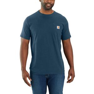 Carhartt Men's 104616 Force Relaxed Fit Midweight Short Sleeve Pocket (X-Large Tall, Light Huron Heather)