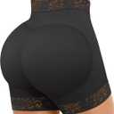 FeelinGirl Butt Lifter Panties Hip Enhancer Shapewear Tummy Control Body Shaper Shorts (Small, Black)