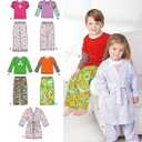 Simplicity 1573 Children's Pajamas and Robe Sewing Pattern, Sizes 4-8