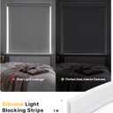 Cuttable Light Blocker for Window Shades and Blinds, Blackout TPE Side Tracks Light Blocking Strips, Durable Light Blocker for Blinds, Window Side Light Blocker for Bedroom (White, 72", 2PCS)