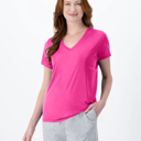Hanes Perfect-T V-Neck T-Shirt, Cotton Short Sleeve Tee for Women, 1 or 2 Pack (Large)