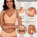 WOWENY Seamless Wireless Bras for Women Full Coverage with Support No Underwire Soft Comfort Bra (White, XL)