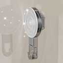 Suction Cup Towel Rack Wall-Mounted Towel Bar No Drilling Rustproof Holder Self Adhesive Hanger for Bathroom Kitchen RV Wall Shower Bath Clear White (16inch)