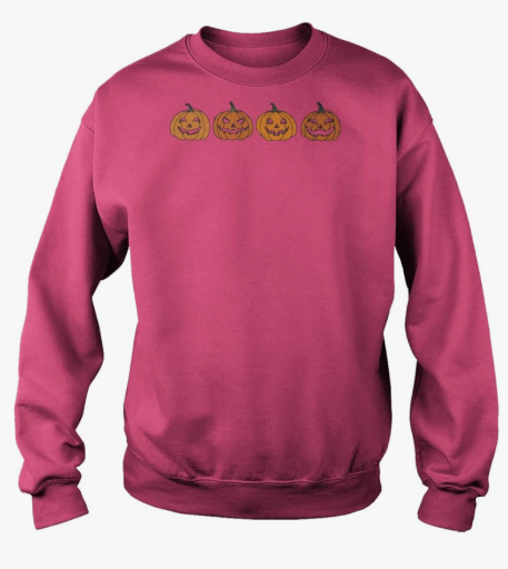 Pumpkin Sweatshirt, Pumpkin Sweater, Jack-o-Lantern Sweatshirt, Halloween Crewneck Sweatshirt, Size 2XL