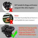 590607 Recoil Starter Compatible with Briggs and Stratton Recoil Starter 208cc 590607 for Generator Pressure Washer Parts with 163cc 797276 Pull Start Assembly