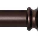 SIMEWIN Heavy Duty Curtain Rods for Windows 28 to 48 Inches, Bronze Curtain Rods with Classic Finials for Bedroom, Living Room, Patio, Kitchen