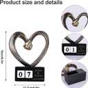 Hand Sculpture Kit for 2 Hands Statue, Bronze Finish Resin Love Heart Sculpture, 1st to 50th Wedding for Couple Wife,Statues for Home Decor,Anniversary Romantic