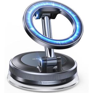 for Magsafe Car Mount carmount 2.0 Magnetic Phone MountFlexible Mount Vacuum Magnetic Phone Holder for Car90+LBS Strong Suction, 2400gf Strong Magnetic Camera Shoe Phone Mount for iPhone 17 16 15 (Black)