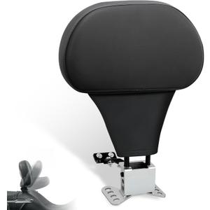 FOVPLUE Adjustable Rider Backrest, Detachable Plug-in Driver Backrest Pad w/Mounting Kit for Harley Touring 2009-2025,CVO Road Glide Street Glide Tri Glide FLHTK/L Electra Glide Road King,BLACK