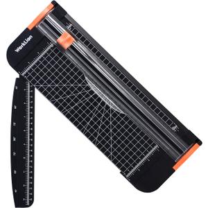 WORKLION Paper Cutter - A4 Paper Craft Cutter with Security Blade for Cut Gift Card, Coupon, Label, Cardstock, Photo, 12 inch Black Office Paper Trimmer
