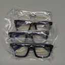 ZXYOO 4 Pack Oprah Style Reading Glasses for Women Men Blue Light Blocking Computer Square Metal Spring Readers (Black, Transparent, Grey Tortoiseshell, Yellow Tortoiseshell)