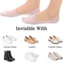 TIESOME 6 Pairs No Show Socks for Women, Invisible Liner Non Slip & Low Cut Footies for Flats Summer Breathable Cotton Liner Socks
