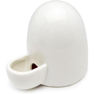 Dahey Drinking Water Feeder Ceramics Slient Bottle Waterer Automatic Small Pets for Hamster Hedgehog Chinchilla Ferret Small Guinea Pig, White, 8Oz