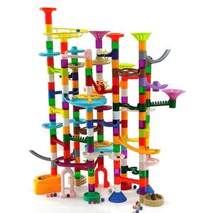 Marble Run - 200Pcs Maze Game Construction Building Toy, Race Track Set with 30pcs Glow in Dark Plastic Marbles STEAM Building Toys Gift for Kids (Marble run-200)